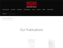 Tablet Screenshot of mdmpublishing.com